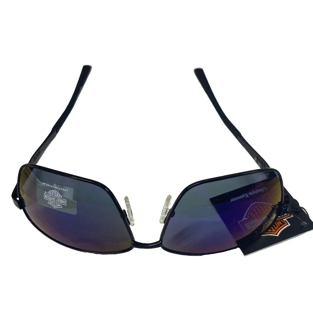 Harley Davidson HD0665S Mens Geo Sport Black Metal Sunglasses 100% UVA&UVB-NEW
